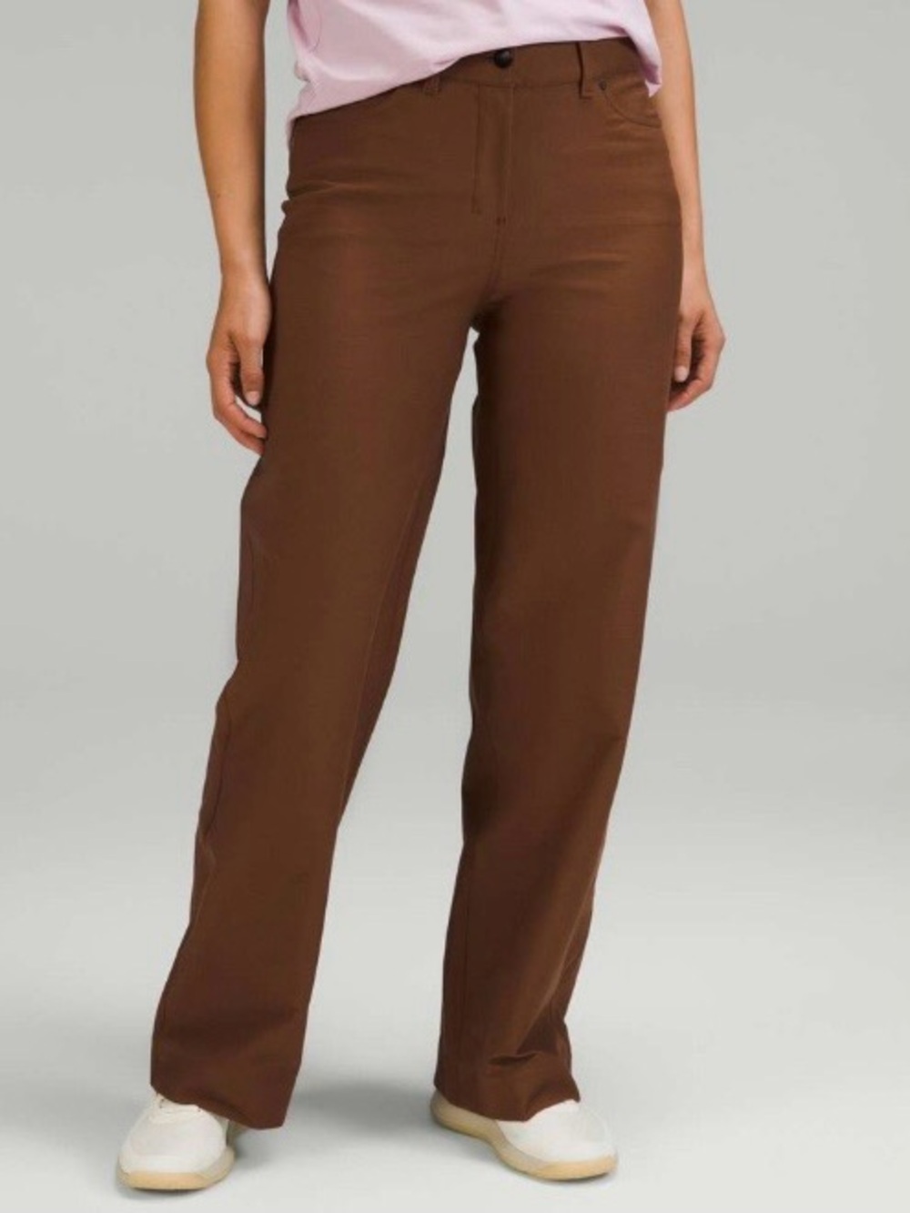 Lululemon City Sleek 5 Pocket Wide Leg High Rise Pants Roasted Brown